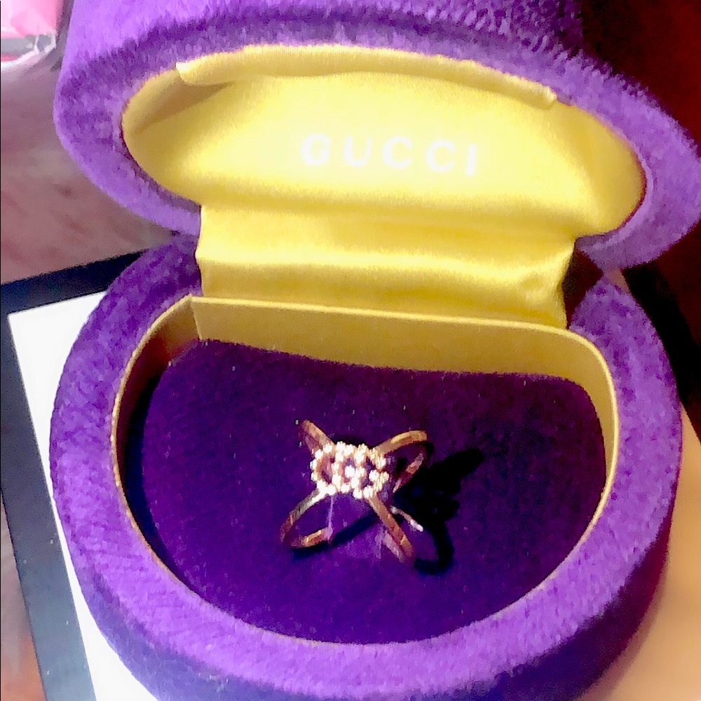 ⭐️⭐️GG Running X ring with diamonds⭐️⭐️